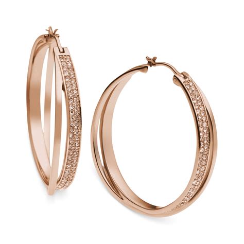 michael kors rose gold earrings john lewis|Michael Kors hoop earrings sale.